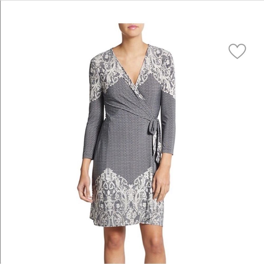 NWT BCBGMaxAzria Adele Paisley Lace Wrap Dress #0057